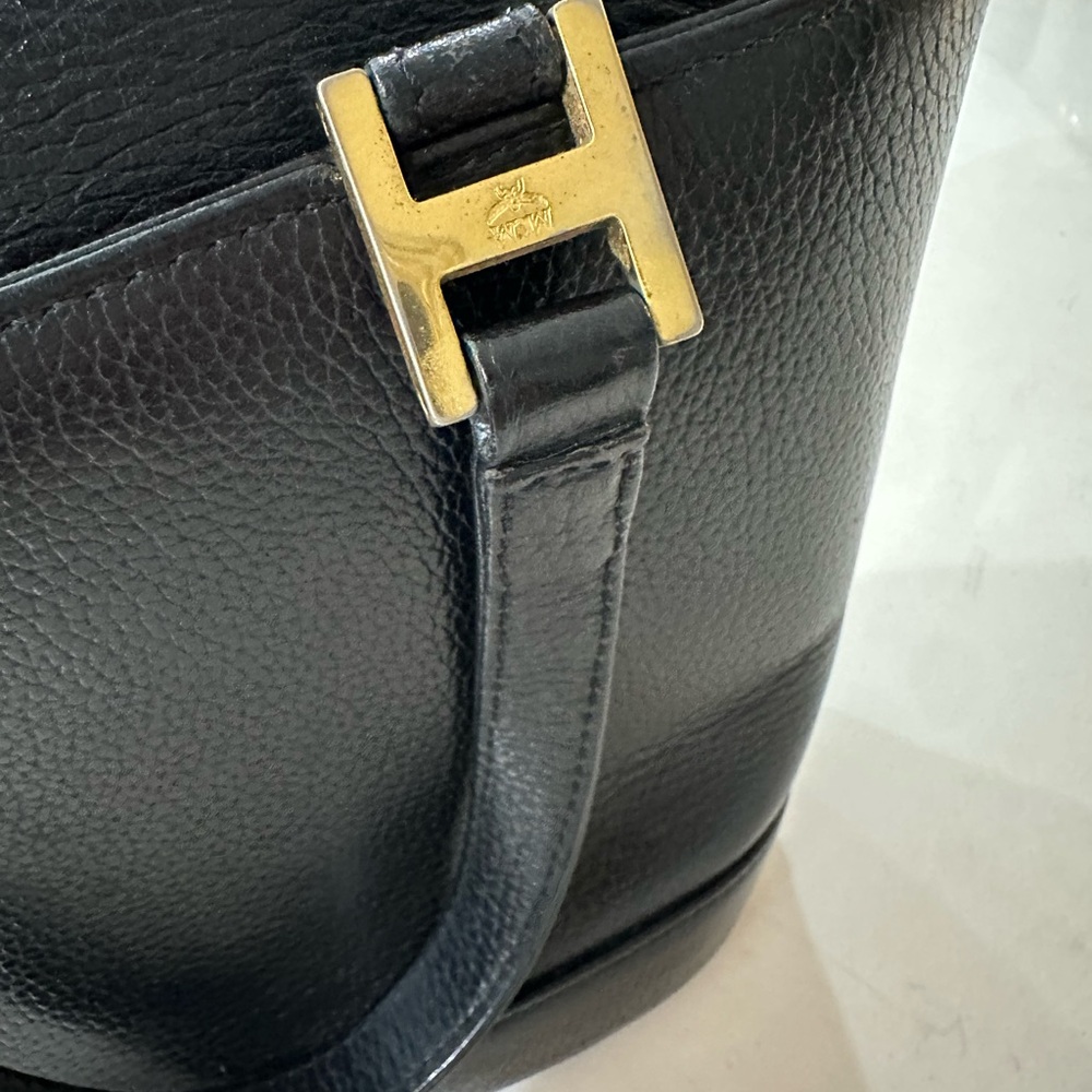 MCM Michael Cromer Black Leather Satchel Bag - Picture 5 of 10